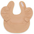 SMOOCH Extra Coverage Baby Bibs for Boys & Girls - Waterproof Fabric Bib, Fits Ages 6-24 Months (Taupe)