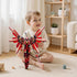 LQPFBSM Set 511 Halberd Red Mecha Building Pieces Winged Robot Action Figure with Weapon Fully Articulated Warrior