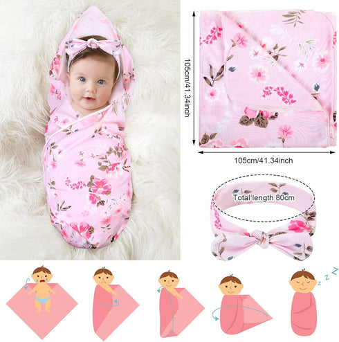 5 Mommy Mepase Pcs and Me Hospital Matching Outfits Maternity Robe Swaddle Blanket Baby Girl Boys Headband Hat for Mom