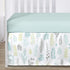 Set 4 Sweet Jojo Designs Blue and Grey Jungle Sloth Leaf Baby Unisex Boy or Girl Nursery Crib Bedding - Pieces