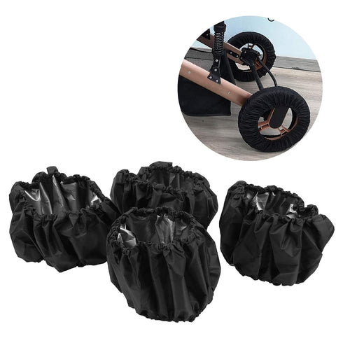 4 Pcs/Set Black Stroller Wheel Protection Covers for Child Kid Baby Jogger Wheels