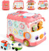 Montessori Toy for 1+ Year Old Girls, 10-in-1 Musical Learning Bus Baby