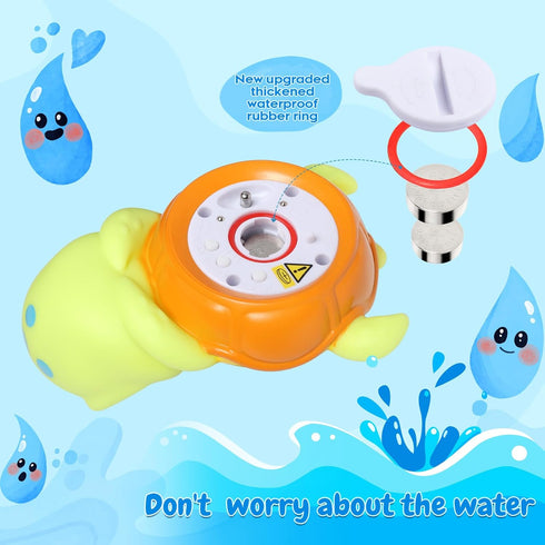 Backstroke Sea Turtle Baby Bath Thermometer,The Infant Baby Bath Floating Toy Safety Temperature Water Thermometer, BPA