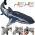 1:18 6+ TEMI Remote Control Shark Toys, High Simulation Scale Fish with Light and Spray Water for Lake Bathroom Pool