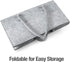 PandaEar Portable Baby Diaper Caddy Organizer, Collapsible Nursery Storage Basket for Wipes & Baby Stuff (Grey)