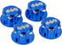 DJX 4PCS Aluminum 17mm bat Hex Wheel Nuts Dustproof Anti-Skid Mount Cap for 1/10 Scale Arrma Losi HSP Redcat 1/8 RC car Truck(Blue) by DJX