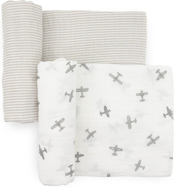 Little Unicorn 100% Certified Natural Organic Cotton Muslin Swaddle Blanket 2 Pack