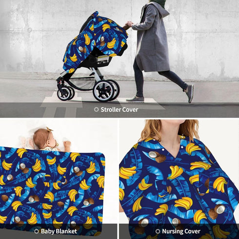 CQMZJHU Bananas Sign Baby Car Seat, Rain Shelter, Multifunctional Nursing Cover for Newborns, Mother Care