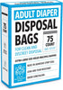 12 15 Pack 75 IMPRESA Disposable Adult Diaper Bags - x in, of Leak-Proof, Tear-Resistant & Odor-Proof Adult