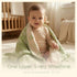 43x43 Ultra Soft Muslin Baby Blanket - Made with Organic Cotton, Earthy Botanicals Jacquard Swaddle & Crib Quilt, (Sage