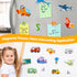 pinkking 3-6, 3+ Magnetic Reusable Sticker Book for Kids Ages Vehicles Truck with City Playboard Refrigerator Magnet