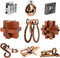 9pcs Puzzles Bulk Gift for Kids, Teens, and Adults Retro Wooden and