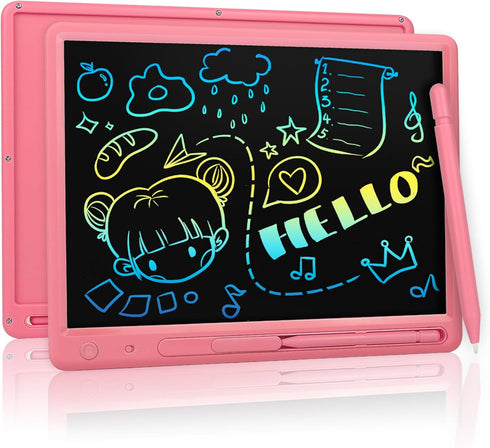 LCD Writing Tablet for Kids, 15 Inch Colorful Doodle Board, Educational Drawing Pad Gift for Ages 3-9