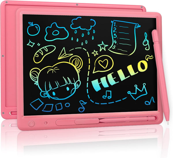 LCD Writing Tablet for Kids, 15 Inch Colorful Doodle Board, Educational Drawing Pad Gift for Ages 3-9