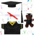 Graduation Bear Clothes Graduation Cap and Gown Outfit Fits Most 8" -
