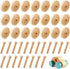 Civaner 36 Pack Wooden Wheels Toys for Crafts, Mini Wheels with Axle Pegs for DIY Toy Cars, 1.25 Inches