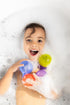 Set 4 Ubbi Translucent Interchangeable Bath Toys for Baby and Toddler, Colorful Mix and Match Baby Bathtub Toys