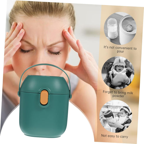 Portable Formula Dispenser with Handle Capacity Milk Powder Storage Container for Travel Durable TPE Material Leak