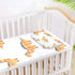 SyXIOP 28" 52" Orange Plaid Cute Dino Cooling Baby Crib Mattress x Breathable Crib Padding for Baby&Toddler