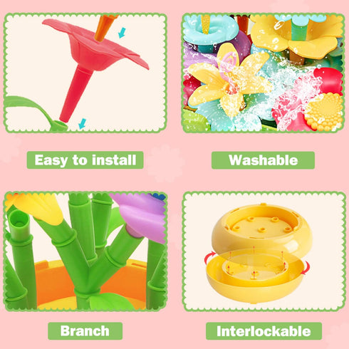 VERTOY Flower Garden Building Toy Set - 143 pcs STEM Educational Activity Toys for 3-6 Year Old Girls, Birthday Gift