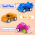 50 Mini Pull Back Cars for Kids 3-5 Years Old, Bulk Vehicle Set for Goodie Bags, Classroom Prizes, and Giveaways