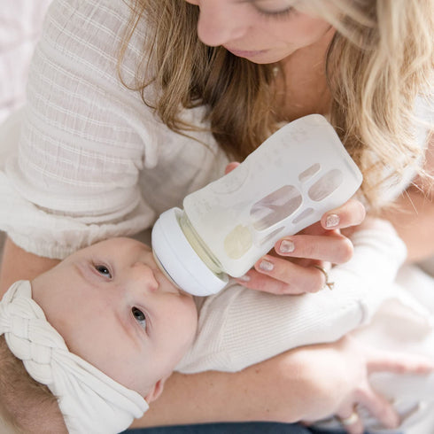 Olababy Silicone Sleeve for Avent Natural Glass Baby Bottles, 8 oz, Translucent