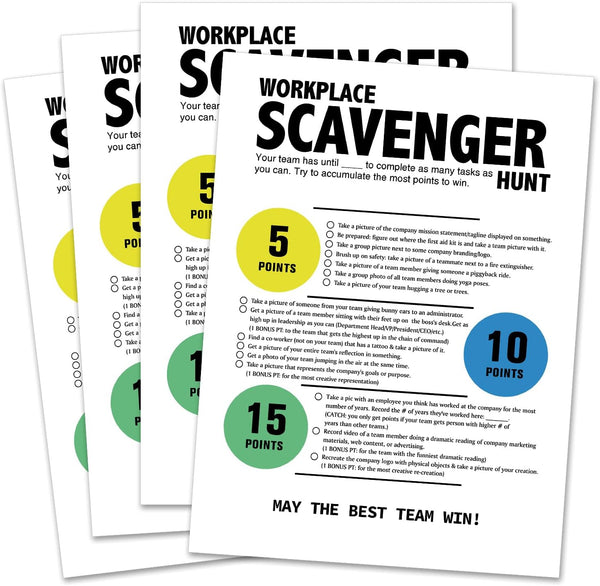 Office Party Game & Ice Breaker Challenge: Work Party Photo Scavenger Hunt, Team Building Games for Work Adults