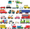 DECOWALL DS4-8004 Transports Kids Wall Stickers - Peel and Stick Removable Decals for Nursery, Bedroom, Living Room