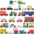 DECOWALL DS4-8004 Transports Kids Wall Stickers - Peel and Stick Removable Decals for Nursery, Bedroom, Living Room