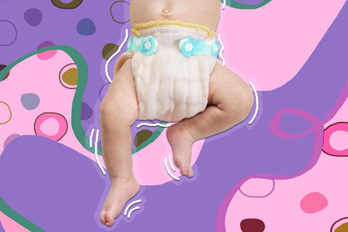 OsoCozy 100% Unbleached Prefold Cloth Diapers Cotton, Durable, Soft, Absorbent, Sustainable & Economical - dims, Fits