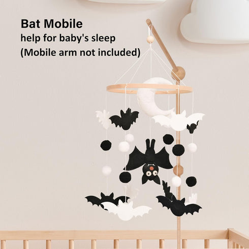 Bat Baby Mobile, Gothic Mobile for Crib, Halloween Crib Mobile for Boys and Girls, Gothic Nursery Mobile for Bassinet