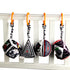 KAKIBLIN Baby Hanging Rattle Toys, 4 Pack Car Seat Stroller Toys Soft Squeaky Toys for Baby 0-6 Months Newborn Infant Car Bed Travel Activity, White and Black