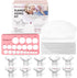 Flange Sizing Kit with Flange Inserts 13/15/17/19/21mm 10PCS, Nipple Ruler, 50 Pads,