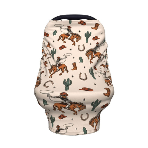 Sozzjile Western Car Seat Covers Baby Multi-Use Car Seat Canopy Carrier Cover, Breathable Breastfeeding Cover Western