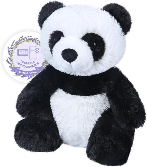SuzziPals Heatable & Coolable Panda Stuffed Animals, Cute Microwavable Heating Pad Plushies