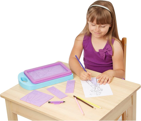 9 4 Melissa & Doug Princess Design Activity Kit - Double-Sided Plates, Colored Pencils, Rubbing Crayon