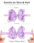 jollybows 20pcs Baby Girls Grosgrain Ribbon Hair Bows Headbands, 6" Elastic Hair Accessories (Multicoloured)