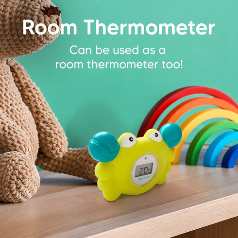 Aycorn Digital Baby Bath & Room Thermometer - Fahrenheit with LED Display & Temperature Warning