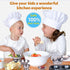 Kids Kitchen Pretend Play Toys Accessories with Stainless Steel Cookware Pots and Pans Set, Classic Cooking Utensils