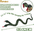 52'' Snake Plush Toy, Washable Simulated Cuddle Toy, Cute Children's Gift for Boys and Girls, Two-Headed Finger Puppet,