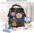 FHEDVBN Backpack Mummy Backpacks Daypack Colorful Boho Floral Diaper Bag for Women Multifunction Waterproof for Mom