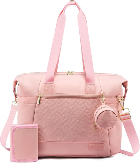 LOVEVOOK Diaper Bag Tote, Large Baby Diaper Bag Waterproof Travel Diaper Tote