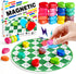 Oriventa 2-in-1 Magnetic Chess Game with Silicone Board & String, 20 Colorful Magnetic