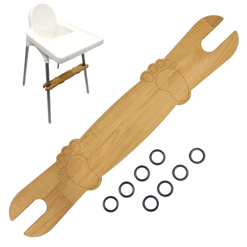 K&G foot rest High Chair Footrest, Adjustable Non-Slip Natural Wooden Foot Rest for Baby HighChair