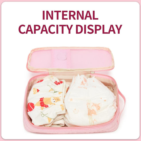Fwkekye 2 Pack, Diaper Bag Organizer Pouches - Small Diaper Bag Mini Purse, Travel Baby Bag for Boys & Girls, Pink