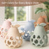 Baby Teething Toy Silicone Teether for Infants, Pear-Shaped Design with Easy-Grip Hole and Nipple-Shaped Ends for Gum