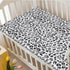 Grey,52 x28 Snow Leopard Themed Fitted Crib Sheet,Soft Toddler Mattress Sheet Fitted - Crib Mattress Sheet or Toddler