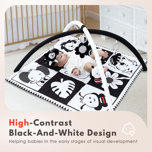Tummy 0 3 6 9 12 5 Lovvie & Joy Baby Play Activity Gym Time Mat for Infant,Baby Gyms & Playmats for Babies to Months