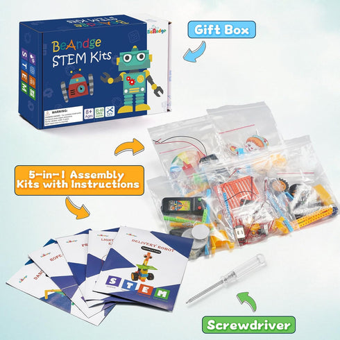 8-12, 8-13 8-10 8 9 10 12 13 14 STEM Robotics Kits for Kids Age DIY Engineering Crafts Kit Science Robot Building STEM