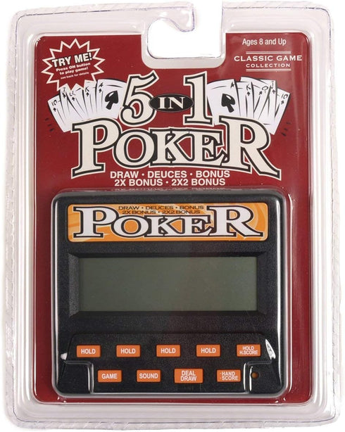 John N. Hansen Classic 5-in-1 Poker Electronic Games